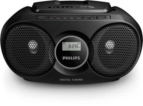 Rádió, CD-lejátszóval, PHILIPS AZ215, fekete (PR215B)
