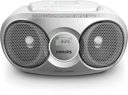 Rádió, CD-lejátszóval, PHILIPS AZ215, ezüst (PR215S)