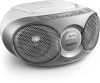 Rádió, CD-lejátszóval, PHILIPS AZ215, ezüst (PR215S)
