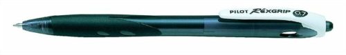 Golyóstoll, 0,27 mm, nyomógombos, PILOT Rexgrip, fekete (PRGFK)