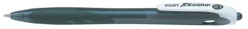 Golyóstoll, 0,22 mm, nyomógombos, PILOT Rexgrip, fekete (PRGFK)