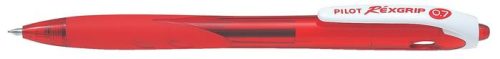 Golyóstoll, 0,27 mm, nyomógombos, PILOT Rexgrip, piros (PRGP)