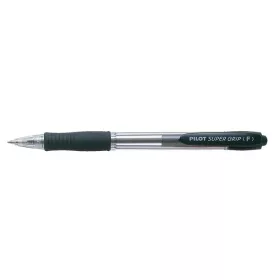   Golyóstoll, 0,22 mm, nyomógombos, PILOT Super Grip, fekete (PSGGFK)