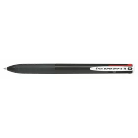   Golyóstoll, 0,27 mm, nyomógombos, fekete, PILOT Super Grip G, négyszínű (PSGGNY4F)