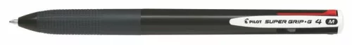 Golyóstoll, 0,27 mm, nyomógombos, fekete, PILOT Super Grip G, négyszínű (PSGGNY4F)