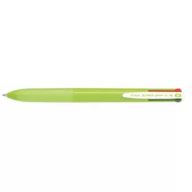   Golyóstoll, 0,27 mm, nyomógombos, világoszöld tolltest, PILOT Super Grip G, négyszínű (PSGGNY4Z)