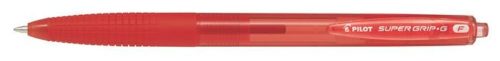 Golyóstoll, 0,22 mm, nyomógombos, PILOT Super Grip G, piros (PSGGNYP)