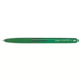   Golyóstoll, 0,22 mm, nyomógombos, PILOT Super Grip G, zöld (PSGGNYZ)