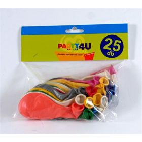 Léggömb, 26 cm, gyöngyházfényű, vegyes szín (PT0125M)