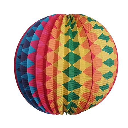 Lampion, kerek, 22cm, színes (PT10180140011)