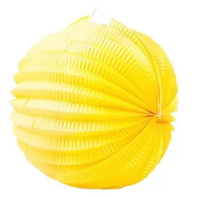 Lampion, kerek, 22 cm, sárga (PT101801400713)