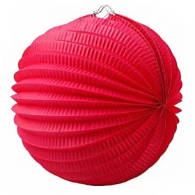 Lampion, kerek, 22 cm, piros (PT101801400715)
