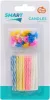 Gyertya, születésnapi, tartóval, 24 db (PT10240SWURST)