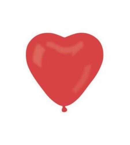 Léggömb, 25 cm, szív alakú, piros (PT1045CS)
