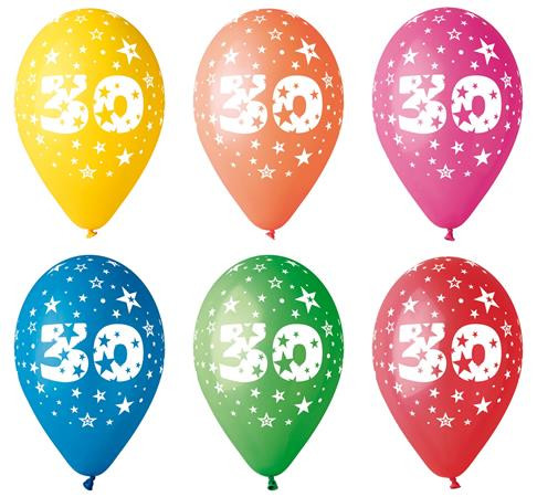 Léggömb, 26 cm, számos, 30 (PT11PR30)