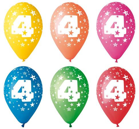 Léggömb, 26 cm, számos, 4 (PT11PR4)