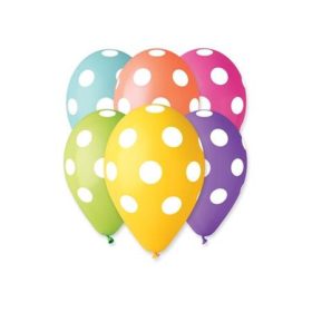 Léggömb, 30 cm, teli pöttyös (PT11PRPOTY)