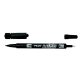 Alkoholos marker, 0,8/2 mm, kétvégű, PILOT Twin, fekete (PTWFK)