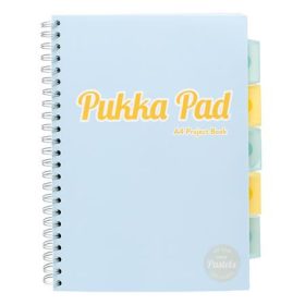   Spirálfüzet, A4, vonalas, 100 lap, PUKKA PAD Pastel project book, vegyes szín (PUP2012V)