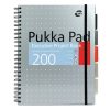 Spirálfüzet, A4+, vonalas, 100 lap, PUKKA PAD Metallic Project Book, vegyes szín (PUP6970)
