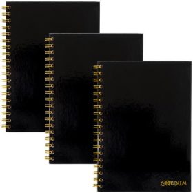   Spirálfüzet, B5, vonalas, 80 lap, FSC, PUKKA PAD Carpe Diem, fekete (PUP9375)