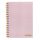 Spirálfüzet, B5, vonalas, 80 lap, FSC, PUKKA PAD Carpe Diem, rózsaszín kockás (PUP9377)