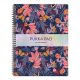 Spirálfüzet, A4+, vonalas, 80 lap, PUKKA PAD Jotta Bloom, vegyes minta (PUP9497)