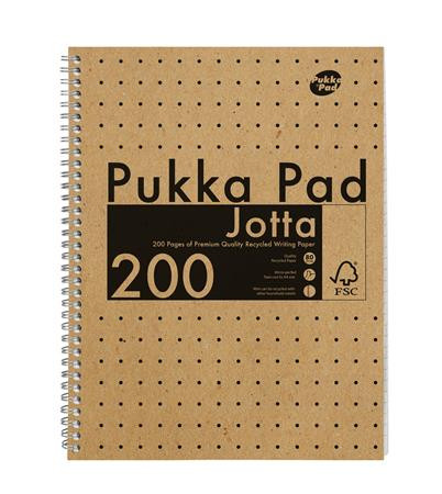 Spirálfüzet, A4, vonalas, 100 lap, PUKKA PAD Jotta Kraft (PUP9565)