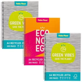   Spirálfüzet, A4+, vonalas, 100 lap, PUKKA PAD Planet Jotta, vegyes szín (PUP9898)