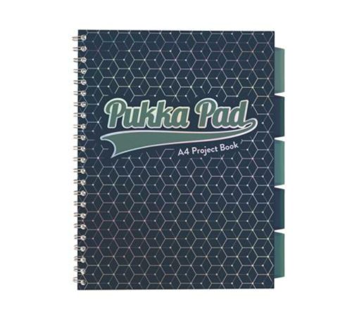 Spirálfüzet, A4, vonalas, 100 lap, PUKKA PAD Glee project book, sötétkék (PUPB3004V)