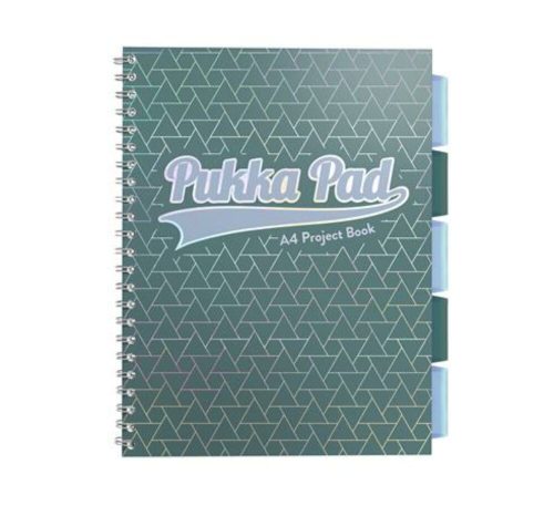 Spirálfüzet, A4, vonalas, 100 lap, PUKKA PAD Glee project book, zöld (PUPB3005V)