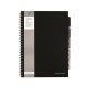 Spirálfüzet, A4, vonalas, 125 lap, PUKKA PAD Black project book, fekete (PUPBA4V)