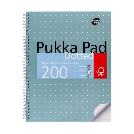 Spirálfüzet, A4+, pontrácsos, 100 lap, PUKKA PAD Metallic Jotta (PUPJM018D)