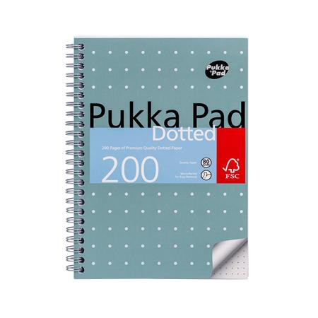 Spirálfüzet, A5, pontrácsos, 100 lap, PUKKA PAD Metallic Jotta (PUPJM021D)