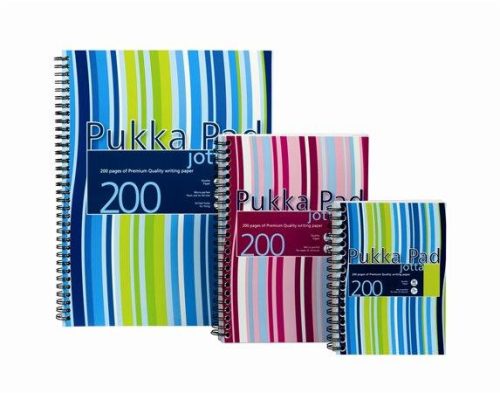 Spirálfüzet, A4+, vonalas, 100 lap, PUKKA PAD Stripe Jotta (PUPJP018)