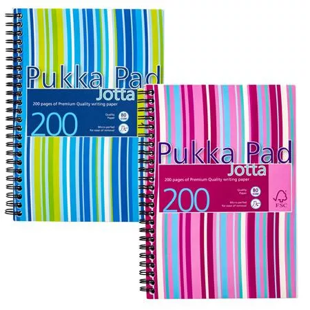 Spirálfüzet, A5, vonalas, 100 lap, PUKKA PAD Stripe Jotta (PUPJP021)