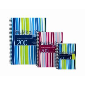   Spirálfüzet, A6, vonalas, 100 lap, PUKKA PAD Stripe Jotta (PUPJP036)