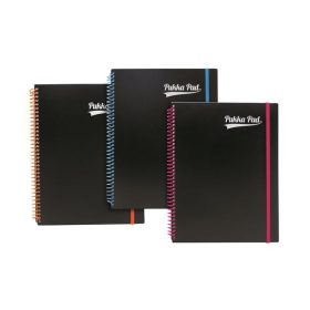   Spirálfüzet, A4+, vonalas, 100 lap, PUKKA PAD, Neon notepad (PUPN7662V)