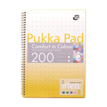 Spirálfüzet, A4, vonalas, 100 lap, PUKKA PAD Irlen Jotta Gold (PUPRIJA4G)