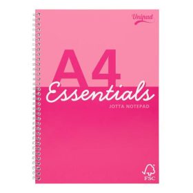   Spirálfüzet, A4, vonalas, 80 lap, PUKKA PAD Unipad Essentials Jotta, vegyes (PUPUEJA4)