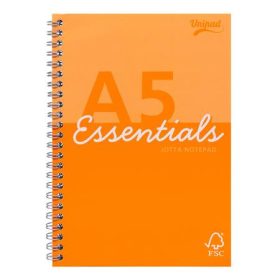   Spirálfüzet, A5, vonalas, 80 lap, PUKKA PAD Unipad Essentials Jotta, vegyes (PUPUEJA5)