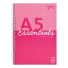 Spirálfüzet, A5, vonalas, 80 lap, PUKKA PAD Unipad Essentials Jotta, vegyes (PUPUEJA5)