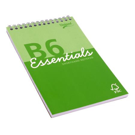 Jegyzettömb, B6, vonalas, 80 lap, PUKKA PAD Unipad Essentials Shorthand, vegyes (PUPUESB6)