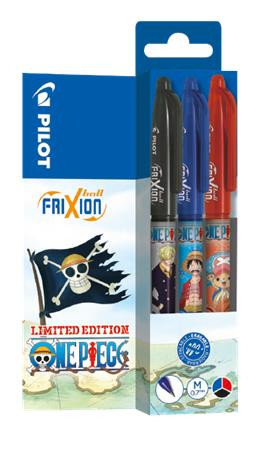 Rollertoll, 0,35 mm, nyomógombos, PILOT Frixion Ball One Piece, 3 különböző szín (PWLT449539)