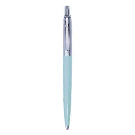 Golyóstoll, 0,8 mm, nyomógombos, pasztell kék tolltest, PAX, kék (PX4030303)
