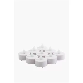 Led mécses, 10 db, fehér fényű (PYLEDMF)