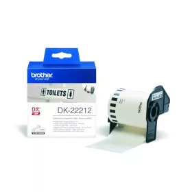   Feliratozógép filmszalag, QL nyomtatókhoz, 62mm x 15,24m, BROTHER, fehér (QPTDK22212)