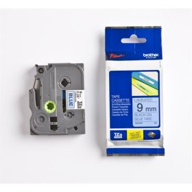   Feliratozógép szalag, 9 mm x 8 m, BROTHER, TZe-521 kék-fekete (QPTTZ521)