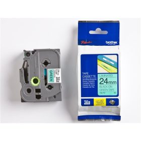   Feliratozógép szalag, 24 mm x 8 m, BROTHER, TZe-751 zöld-fekete (QPTTZ751)
