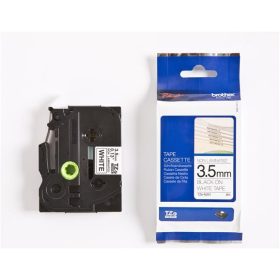  Feliratozógép szalag, matt, 3,5 mm x 8 m, BROTHER, TZe-N201 fehér-fekete (QPTTZN201)